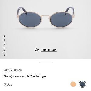 Prada gold metal sunglasses